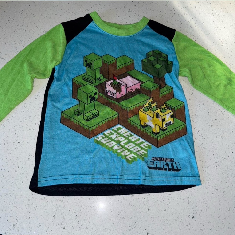 Earth Kids Long Sleeve Shirt - Blue and Green